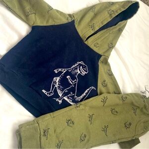 Toddler boys dinosaur sweat pants set